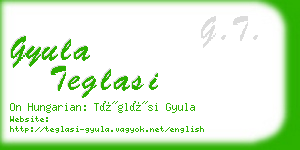 gyula teglasi business card